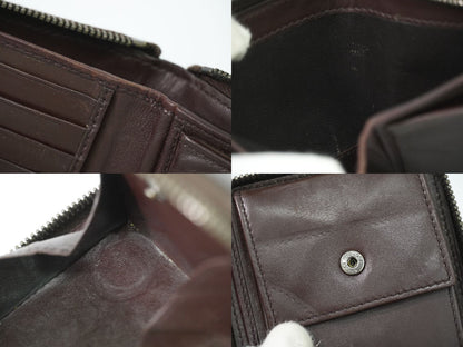 Gucci Guccissima Leather Zip Around Bifold Folded Wallet Compact Brown — view 8