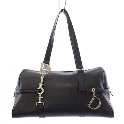 Dior John Galliano Era D-charm Bowler Mini Boston Bag Leather Black
