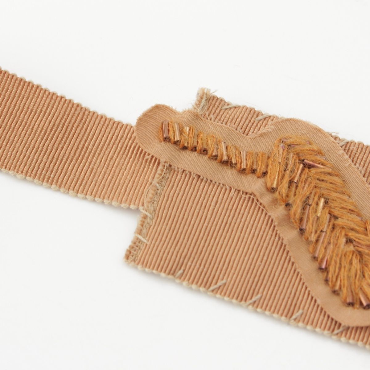 Prada Archive Beaded Bijou Sash Belt Brown Beige — view 5