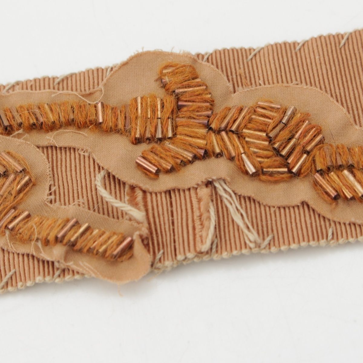 Prada Archive Beaded Bijou Sash Belt Brown Beige — view 4