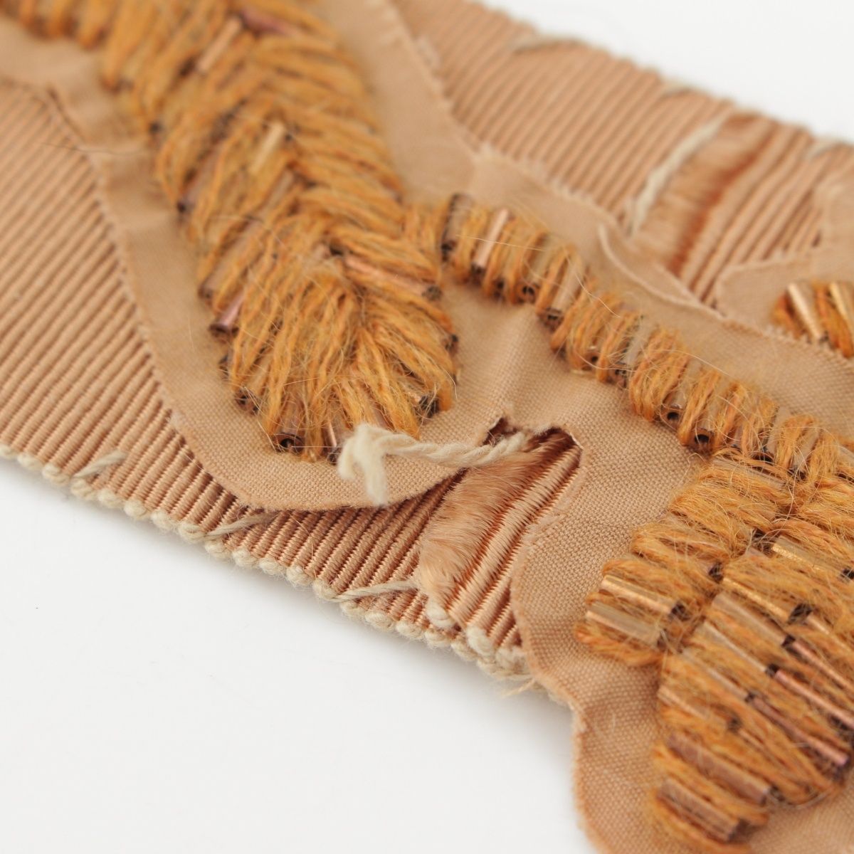 Prada Archive Beaded Bijou Sash Belt Brown Beige — view 7