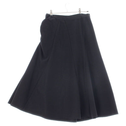 Prada Archive Asymmetric Gathered Design Skirt Black 42 — view 2