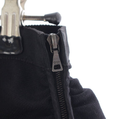 Prada Archive Asymmetric Gathered Design Skirt Black 42 — view 4