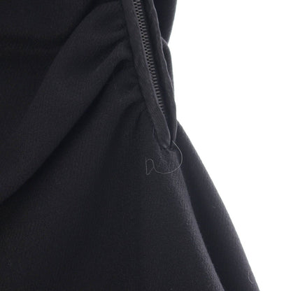 Prada Archive Asymmetric Gathered Design Skirt Black 42 — view 5