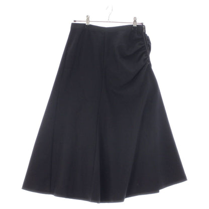 Prada Archive Asymmetric Gathered Design Skirt Black 42