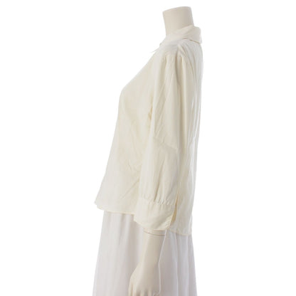 Prada Archives Sleeve Shirt Blouse Top Off White 40 — view 3