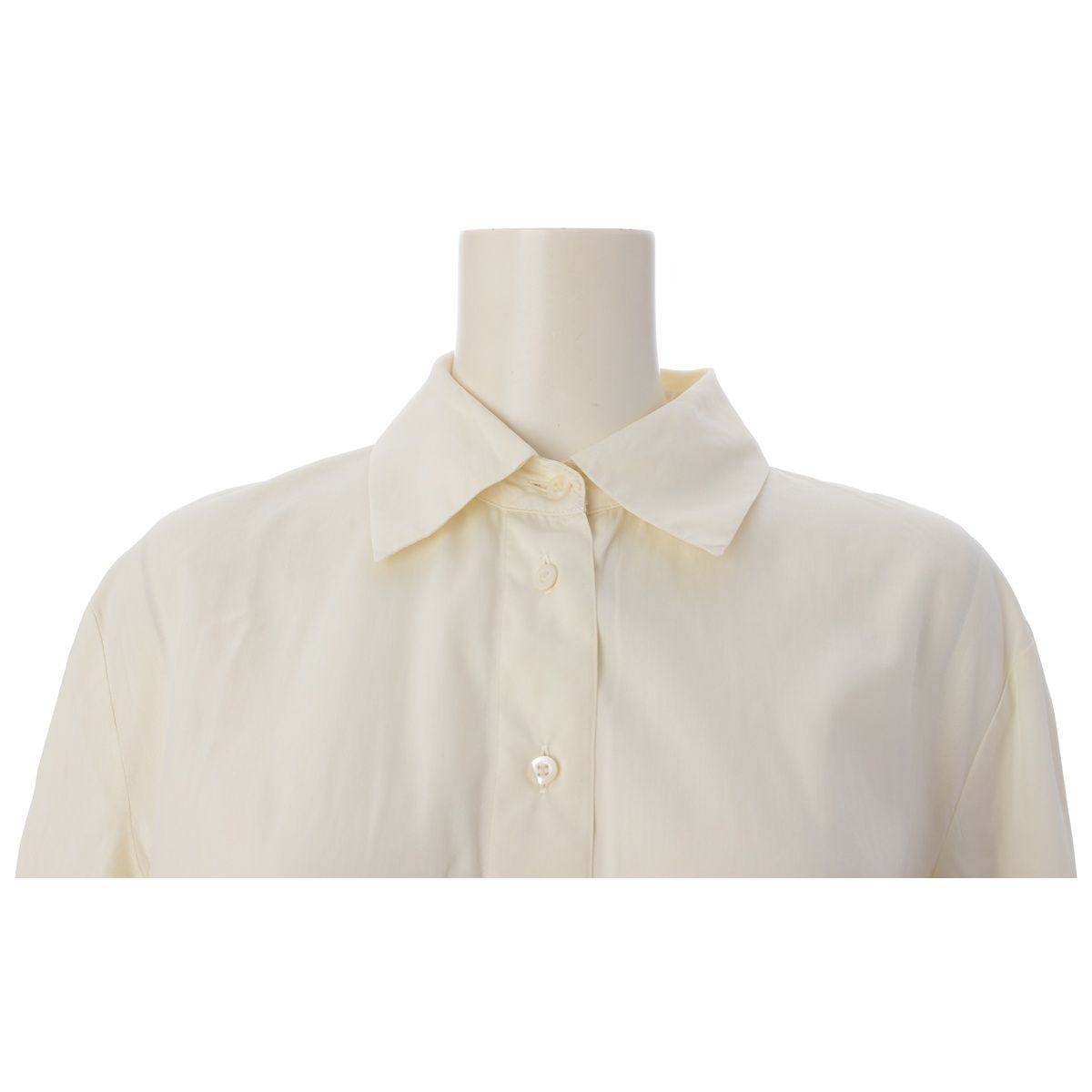 Prada Archives Sleeve Shirt Blouse Top Off White 40 — view 5