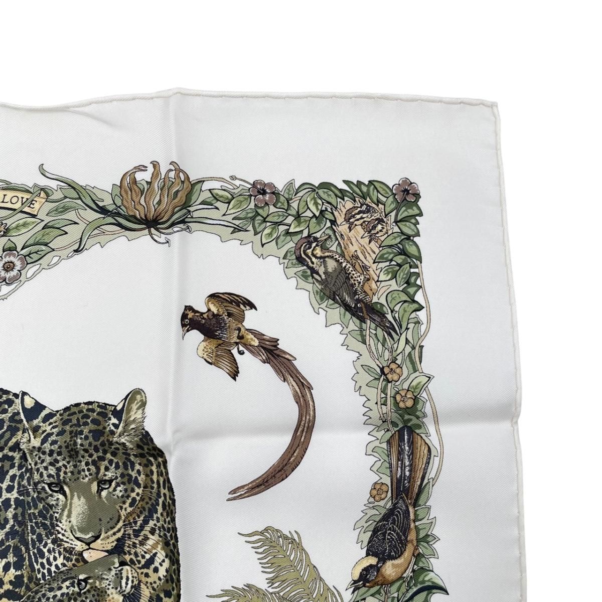 Hermes Petit Carre Scarf Tiger Animal Jungle Silk — view 4