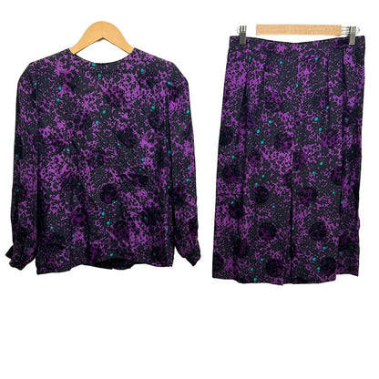 Dior Skirt Suit Purple Black Light Blue — view 2
