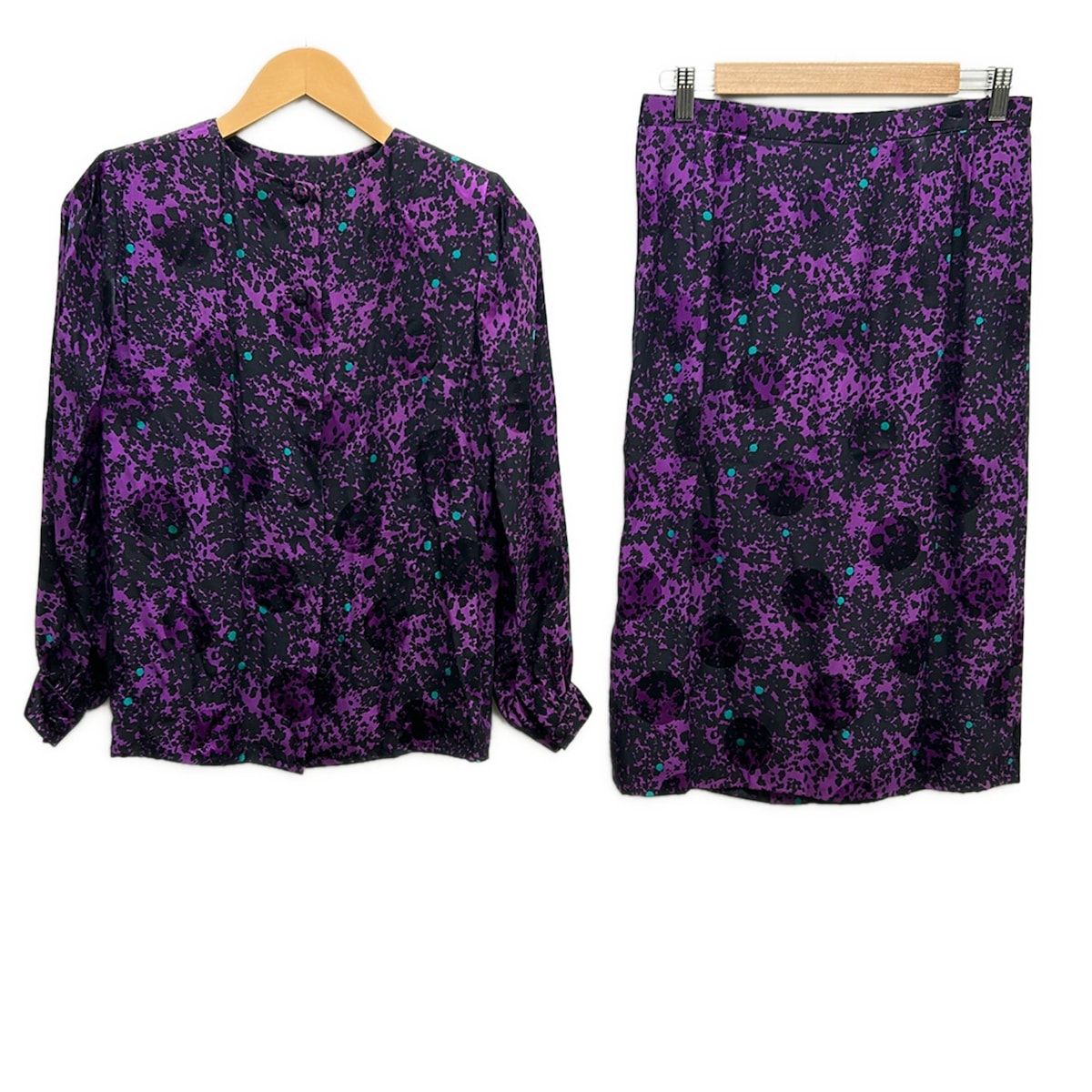 Dior Skirt Suit Purple Black Light Blue