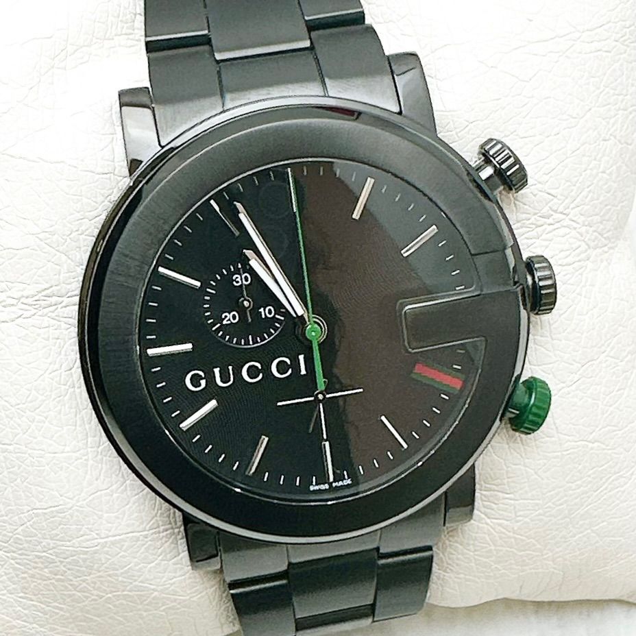 Gucci G Chrono Watch Quartz Pvd Black Ceramic — view 2
