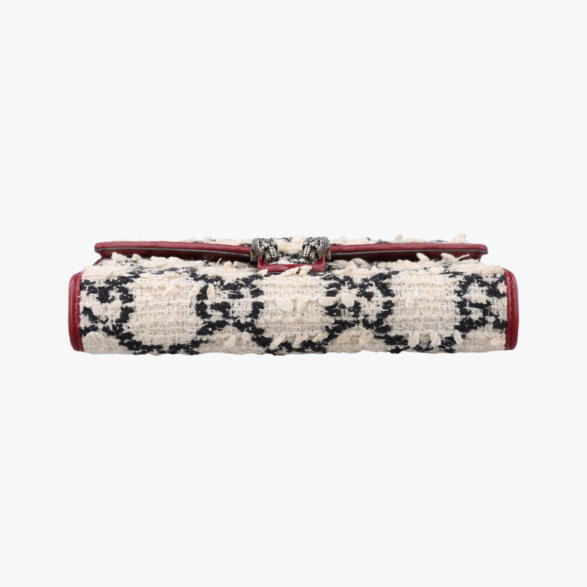 Gucci Dionysus Ivory Red Black Tweed Leather Shoulder Bag — view 3
