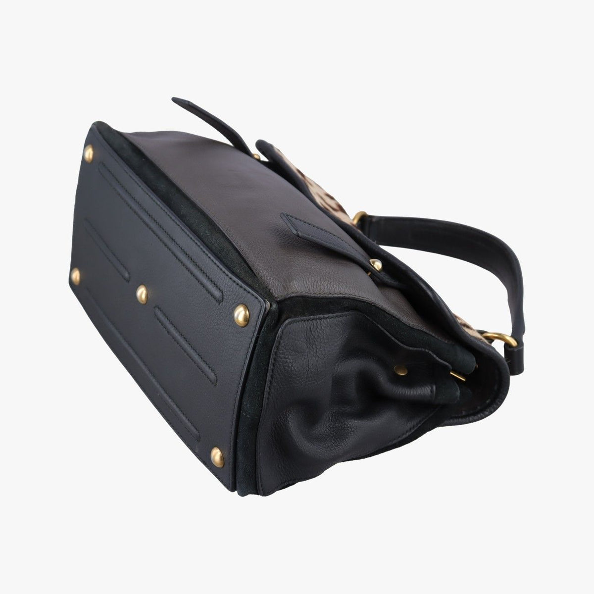 Saint Laurent Muse Two Black Brown Leather Calf Hair — view 4
