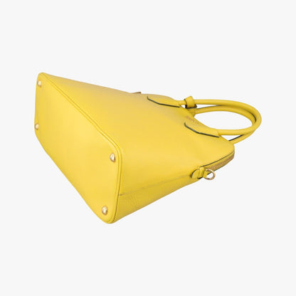 Prada Quill Top Handle Yellow Saffiano Leather — view 4