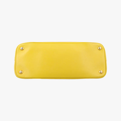 Prada Quill Top Handle Yellow Saffiano Leather — view 3