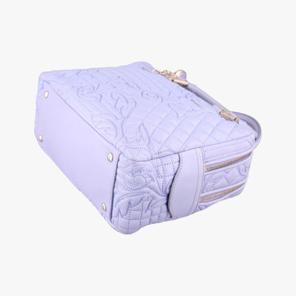 Versace Medusa Demeter Vanity Satchel Purple Leather — view 4