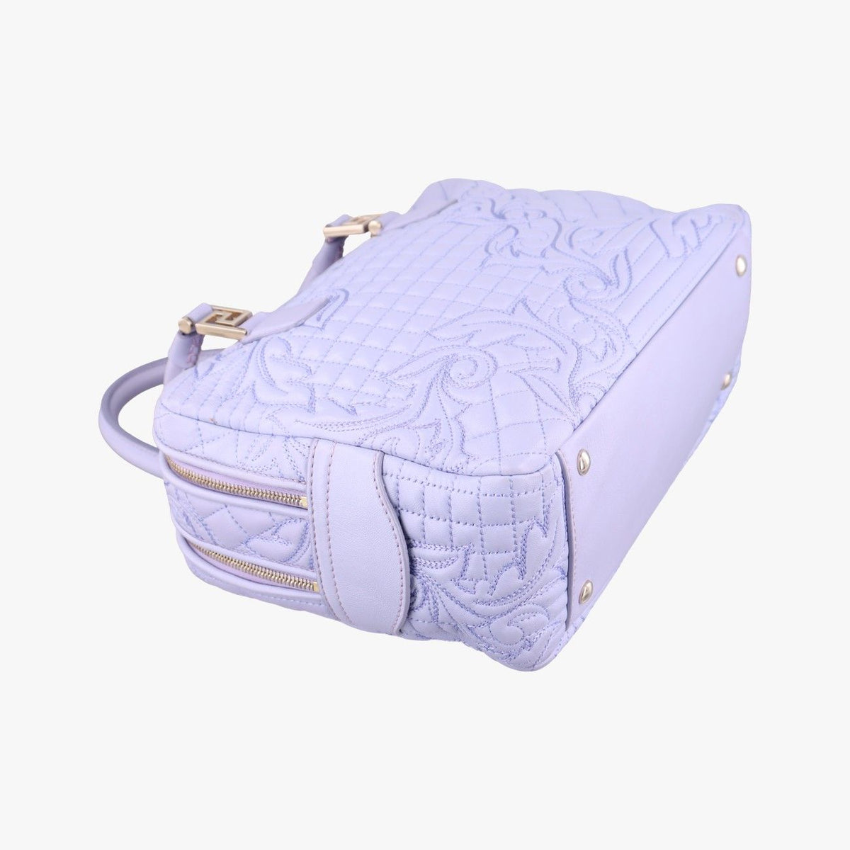 Versace Medusa Demeter Vanity Satchel Purple Leather — view 7