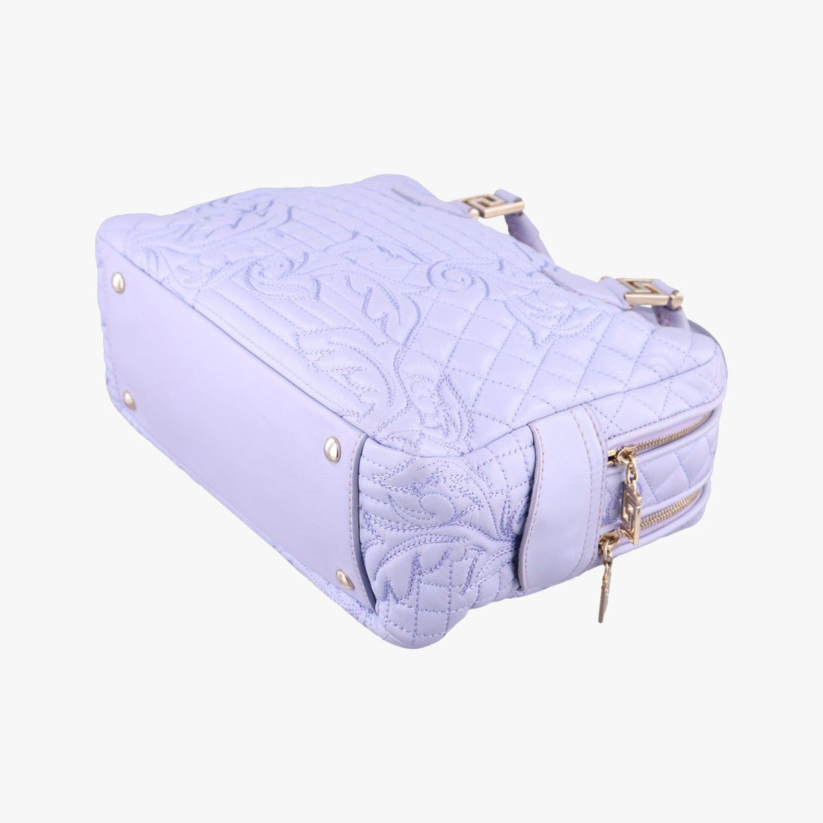 Versace Medusa Demeter Vanity Satchel Purple Leather — view 6