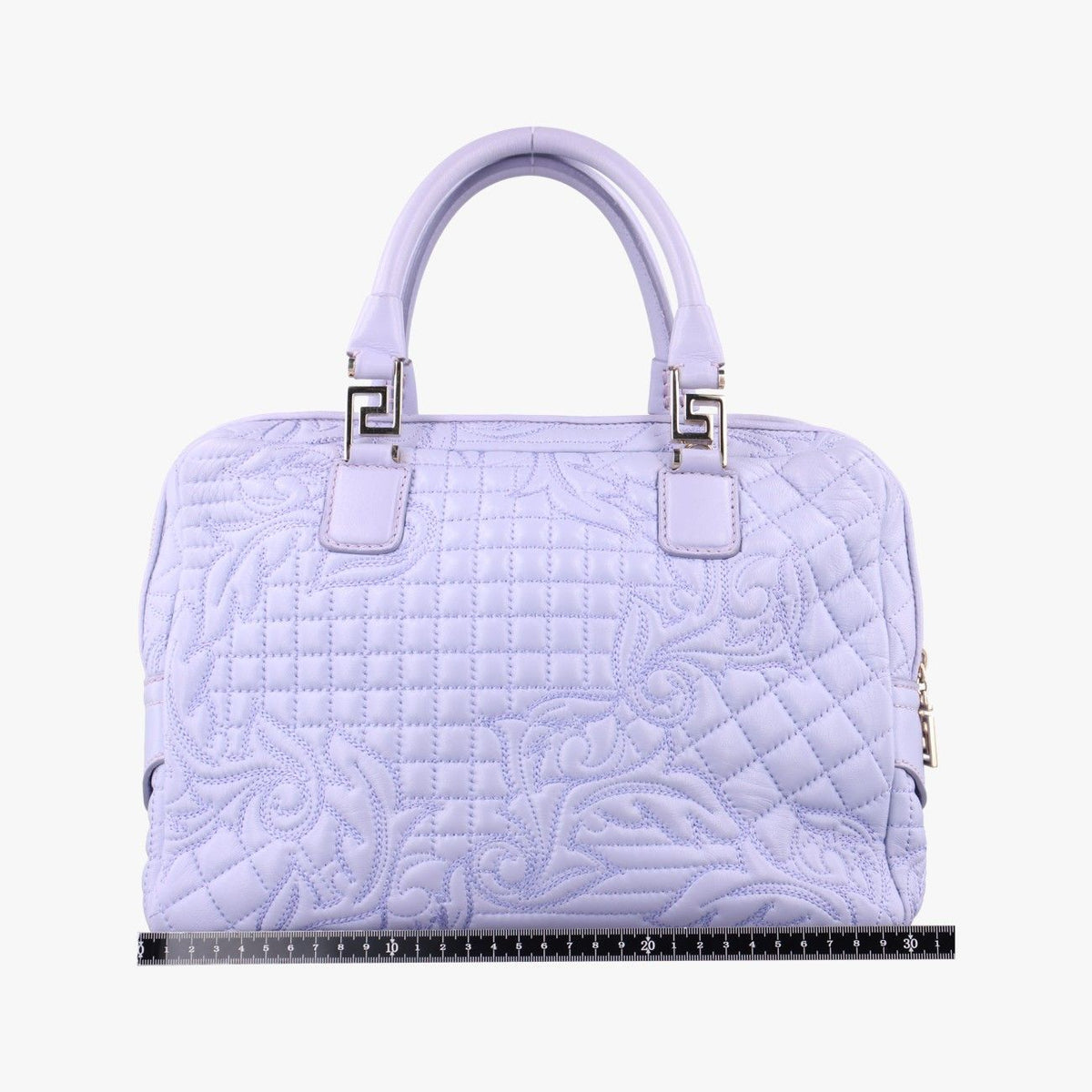 Versace Medusa Demeter Vanity Satchel Purple Leather — view 2