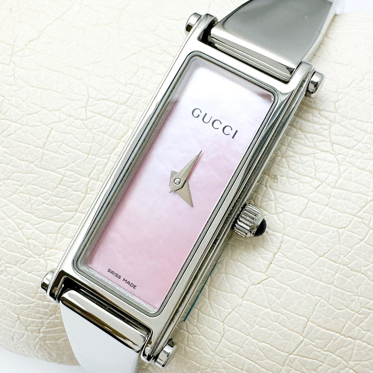Gucci Watch Pink Shell Quartz Stainless Steel Box Card — view 3