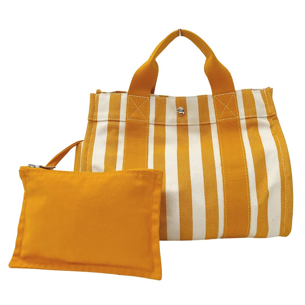 Hermes Tote Bag Cannes PM Canvas Orange
