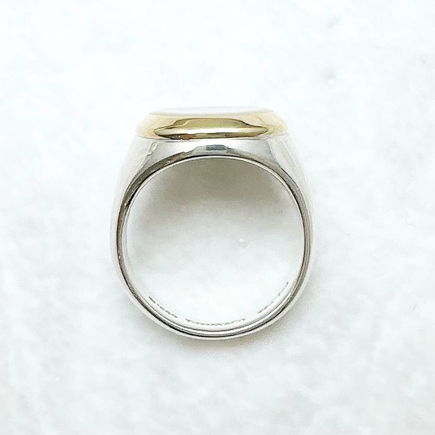 Tiffany & Co Shell Yellow Gold Silver Ring — view 7