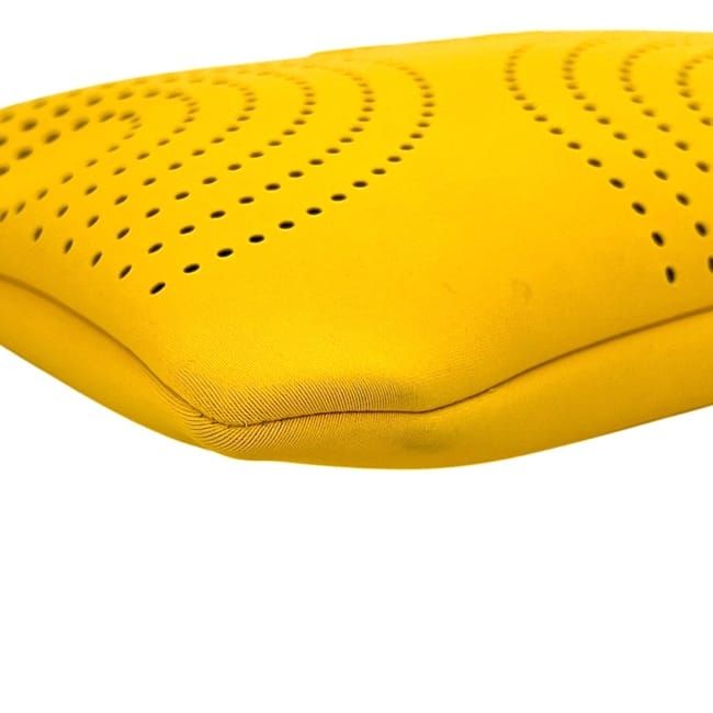 Hermes Pouch Neobain MM Case Polyester Yellow Perforated Logo — view 8