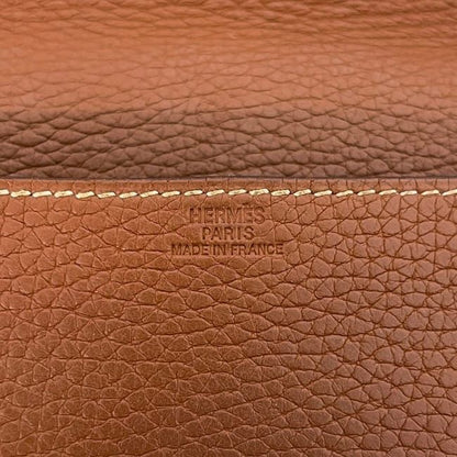 Hermes Pouch Etui Cartes GM Case Leather Brown Perforated Logo — view 4