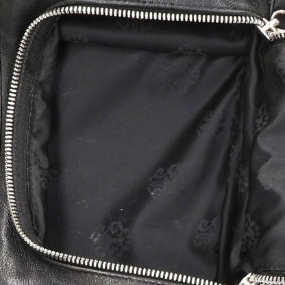 Chrome Hearts Toiletry Duffle Cemetery Cross Patch Dagger Zip Leather Handbag — view 3
