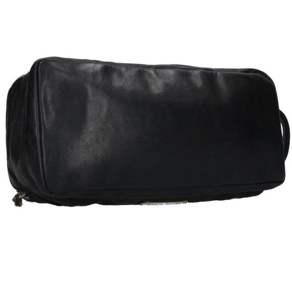 Chrome Hearts Toiletry Duffle Cemetery Cross Patch Dagger Zip Leather Handbag — view 2