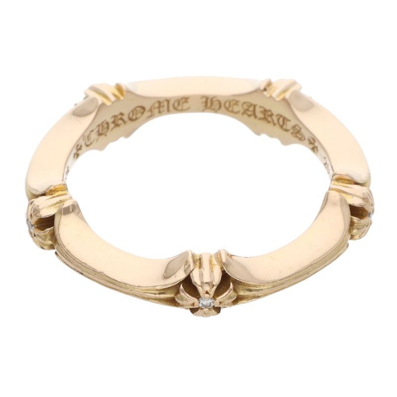 Chrome Hearts 22k Plus and Bone Diamond Gold Ring
