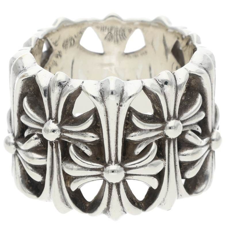 Chrome Hearts Cemetery Cross Silver Ring — view 2