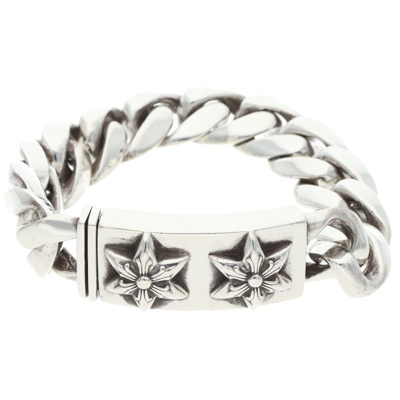 Chrome Hearts ID Star ID Classic Silver Bracelet