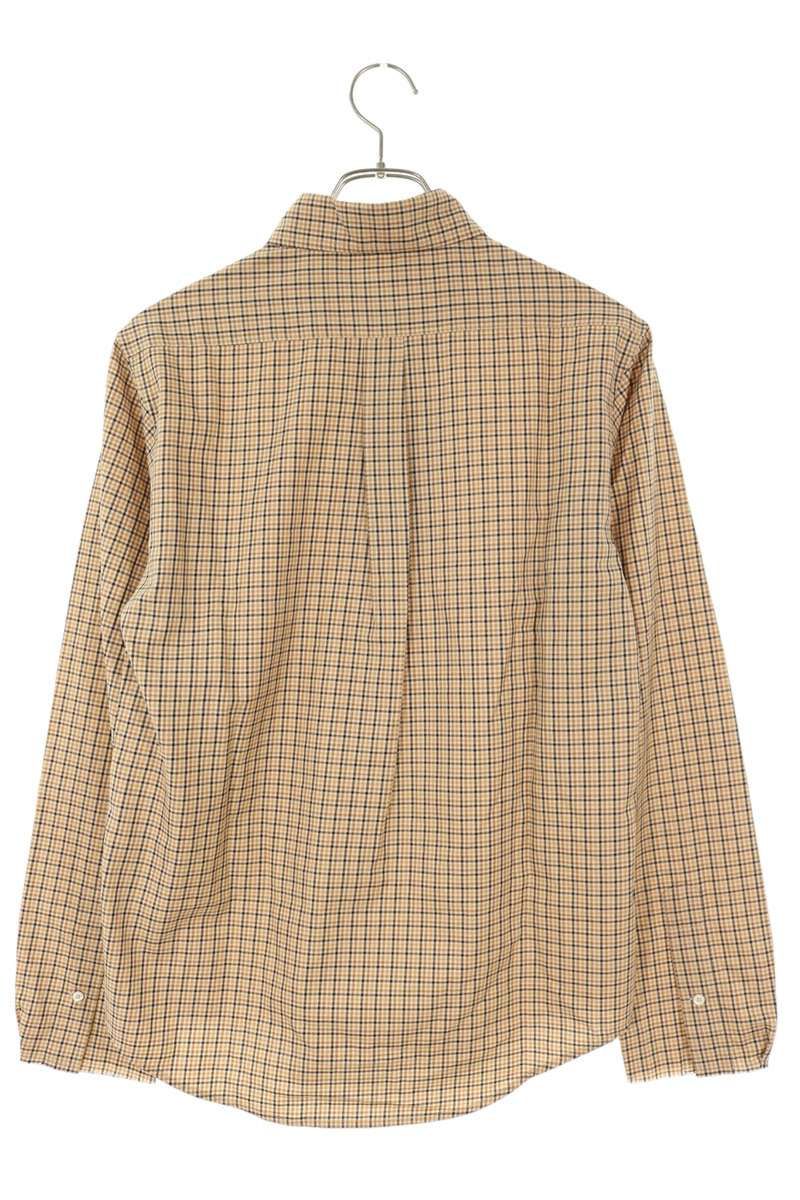 Miu Miu Logo Embroidery Check Long Sleeve Shirt 38 — view 2