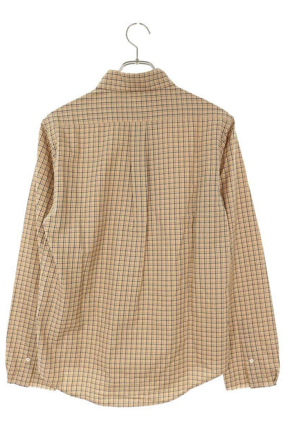 Miu Miu Logo Embroidery Check Long Sleeve Shirt 38 — view 2