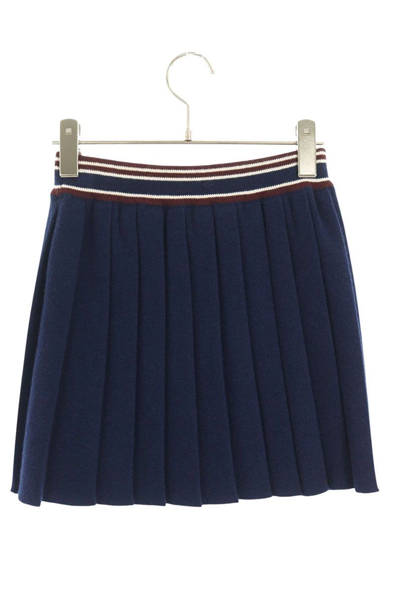 Miu Miu Logo Pleated Wool Skirt 38 — view 2