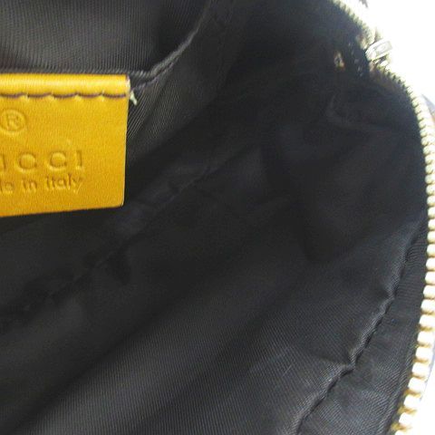 Gucci Interlocking G Guccissima Embossed Leather Pouch Yellow Gold — view 8
