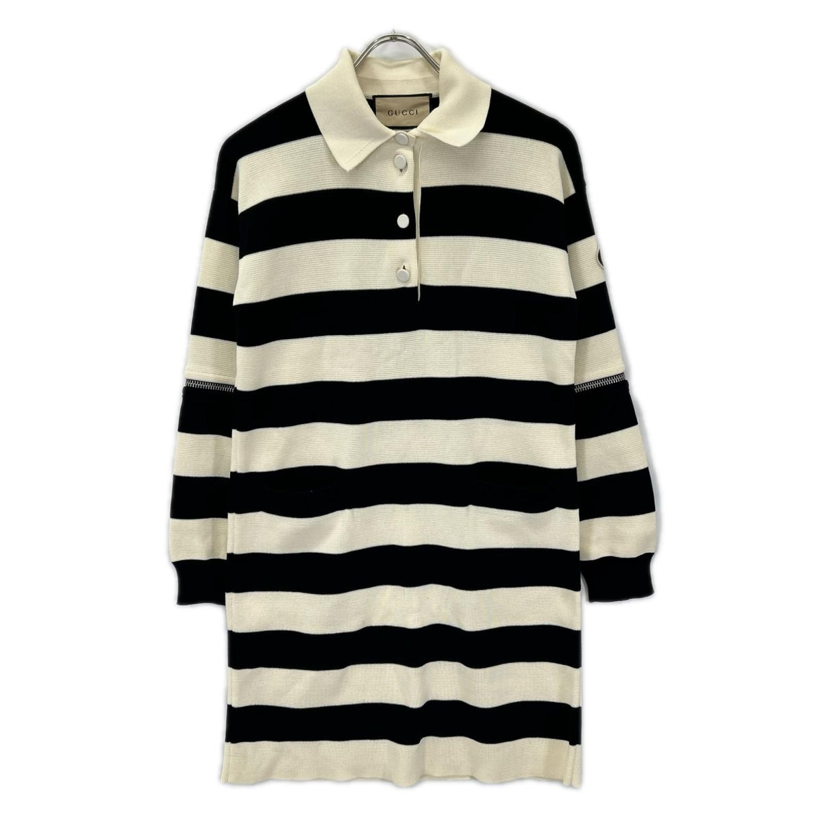 Gucci Black White Border 2-Way Dress XXS