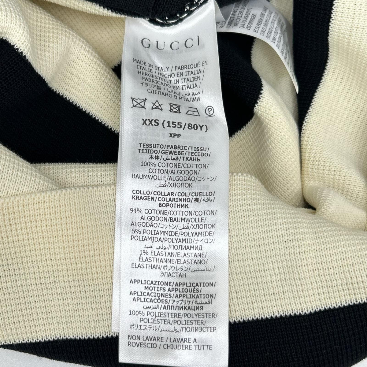 Gucci Black White Border 2-Way Dress XXS — view 4