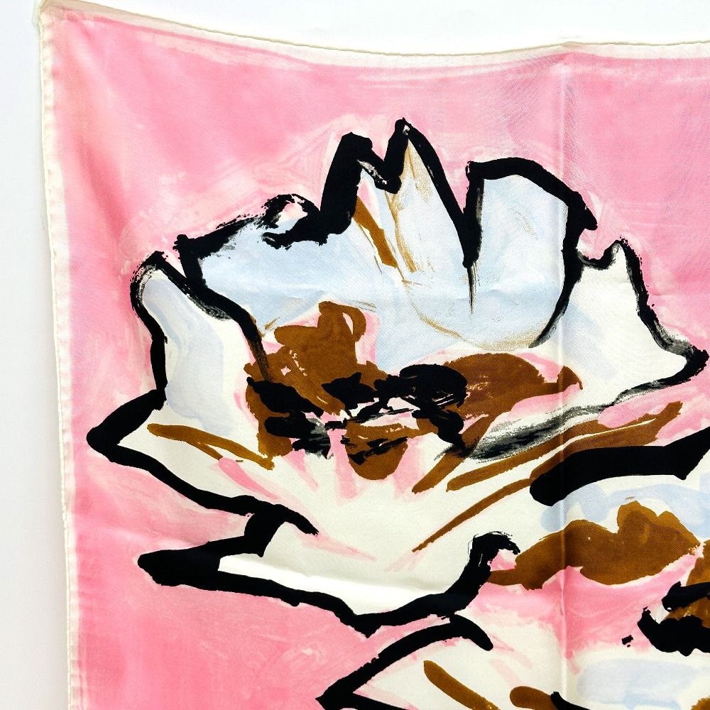 Dior Scarf Flower Motif Silk Pink — view 2