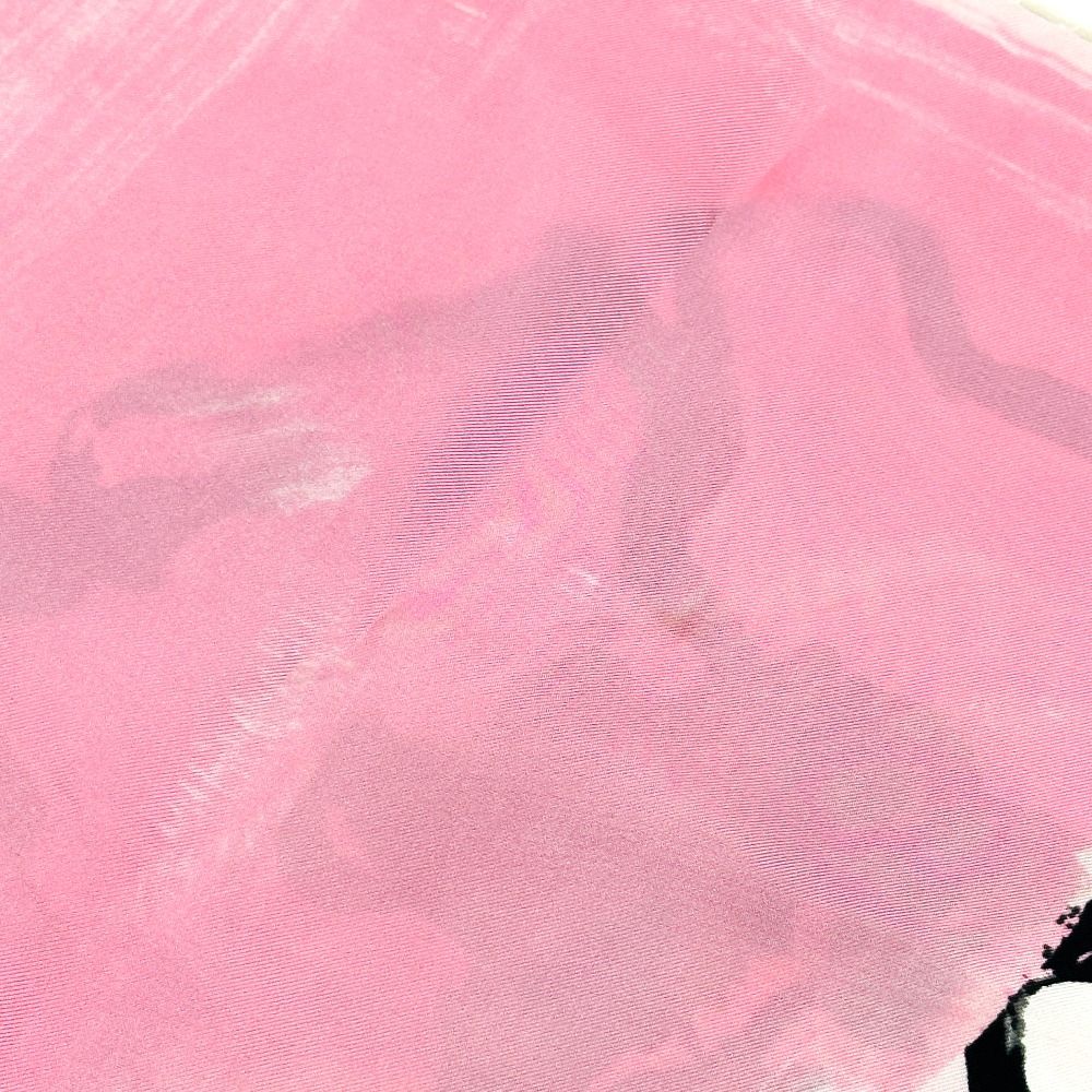 Dior Scarf Flower Motif Silk Pink — view 8