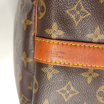 Louis Vuitton Keepall Bandouliere 60 Monogram Leather Brown Boston Bag Gold — view 4