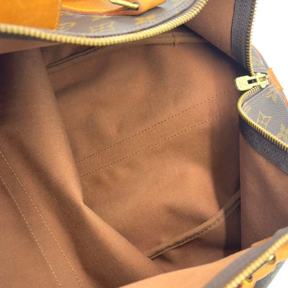 Louis Vuitton Keepall Bandouliere 60 Monogram Leather Brown Boston Bag Gold — view 5