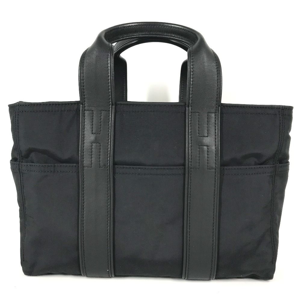 Hermes Handbag Acapulco PM Nylon Leather Black