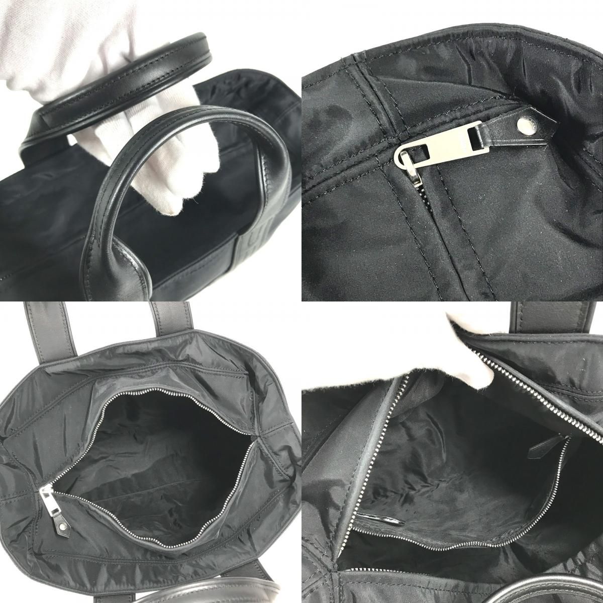 Hermes Handbag Acapulco PM Nylon Leather Black — view 8