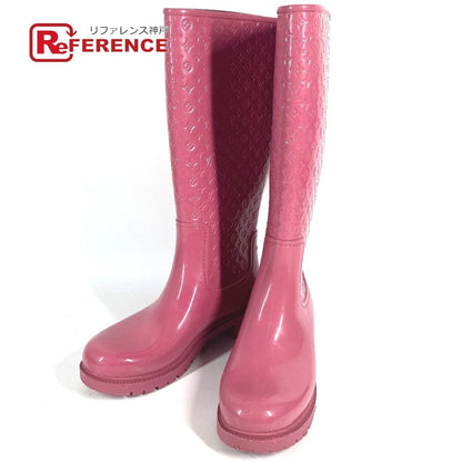 Louis Vuitton Rain Shoes Long Boots Monogram Rubber Pink