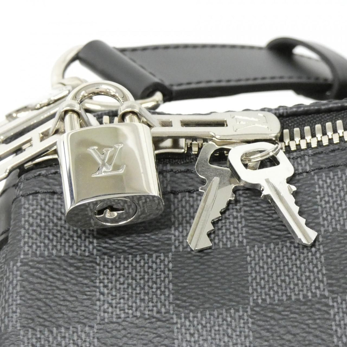 Louis Vuitton Damier Graphite Keepall Bandouliere Boston Bag — view 3
