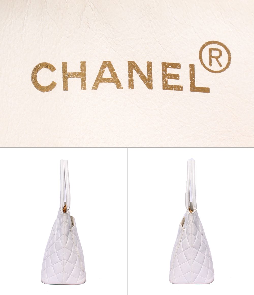 Chanel Tote Shoulder Bag Reissue Gold Caviar Leather — view 4