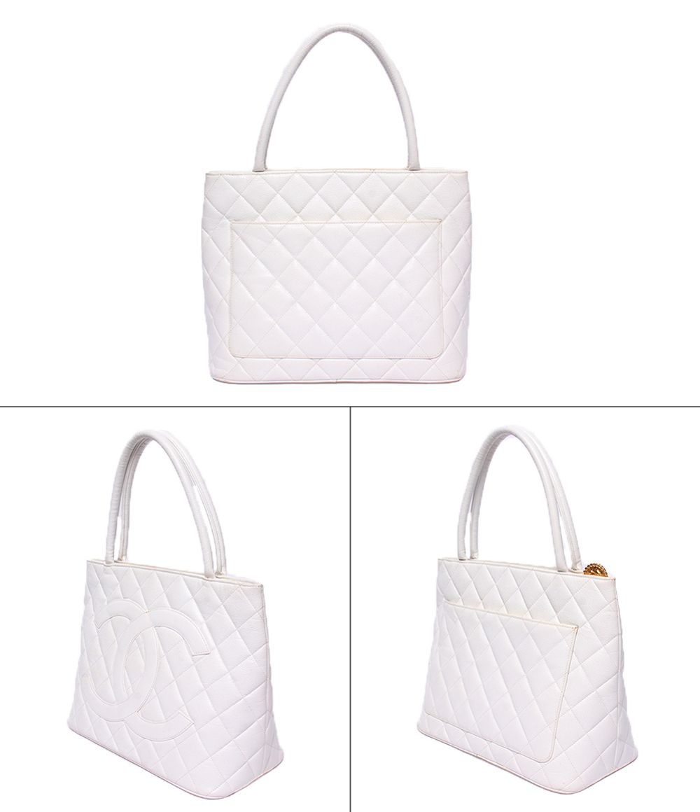 Chanel Tote Shoulder Bag Reissue Gold Caviar Leather — view 2