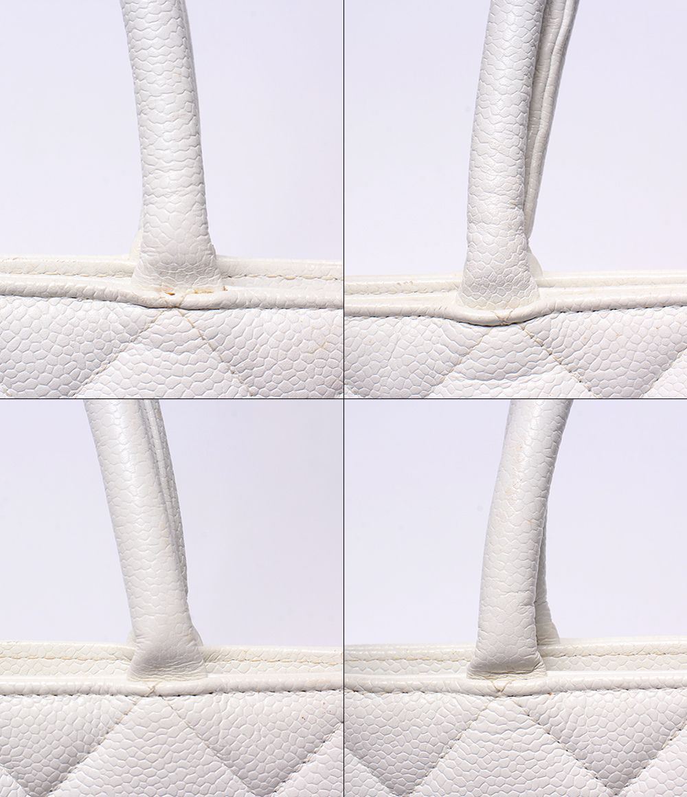Chanel Tote Shoulder Bag Reissue Gold Caviar Leather — view 6